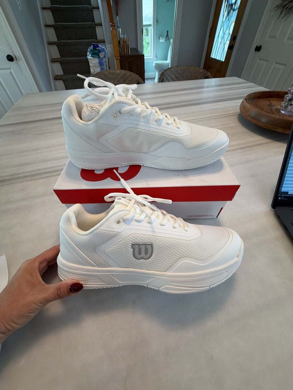 Wilson Courtglide W Size 11 White Silver Tennis Shoes